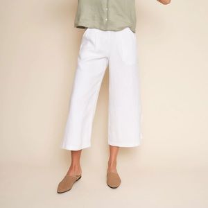 Valentina Pant in White Linen